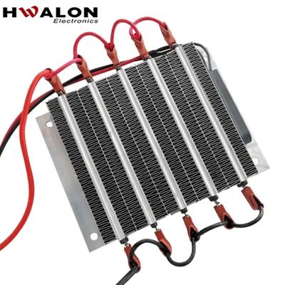 عازل PTC سيراميكي دافئ الهواء درجة حرارة ثابتة عنصر التدفئة 200W AC/DC 12V الحاضنة